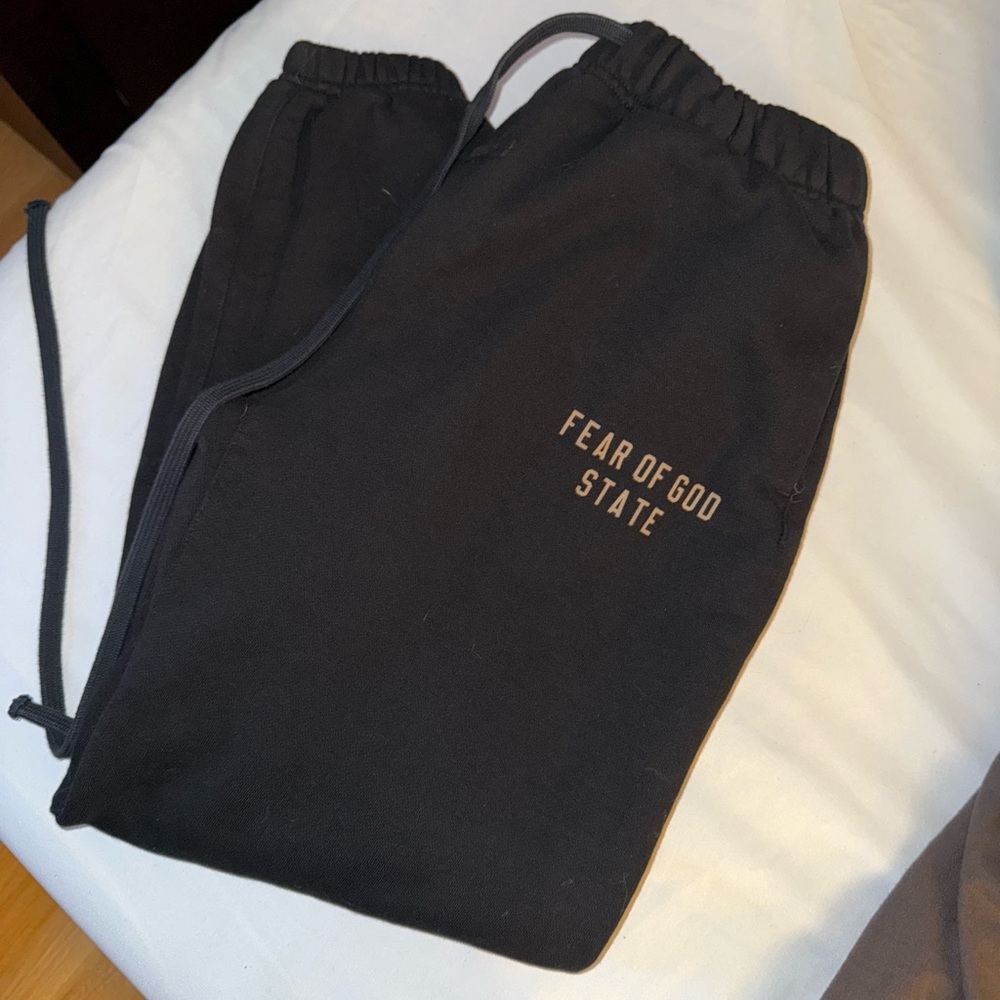 Fear of God Black Joggers with Logo